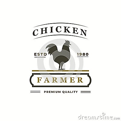 Badges Farmer Logo Design Vector Illustration