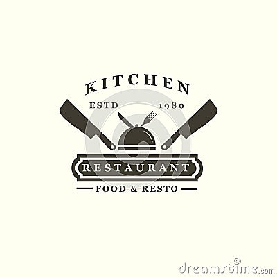 Badges Kitchen Logo Vector Illustration