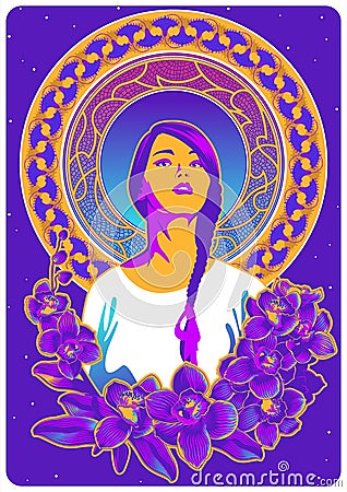 1960s Psychedelic Posters Style Illustration Vector Illustration