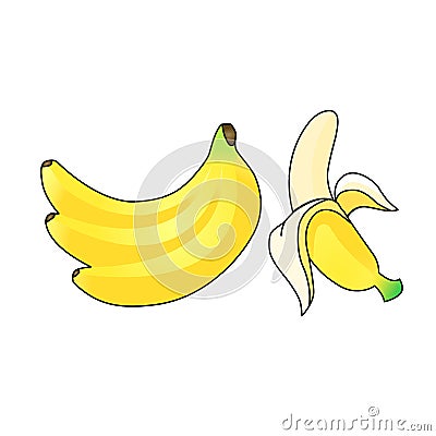 Banana graphic illustration suitable for everyone who wants to be healthy Stock Photo