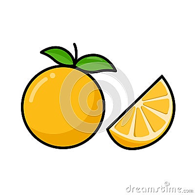 Fresh Orange fruit illustration to keep everyone healthy Stock Photo