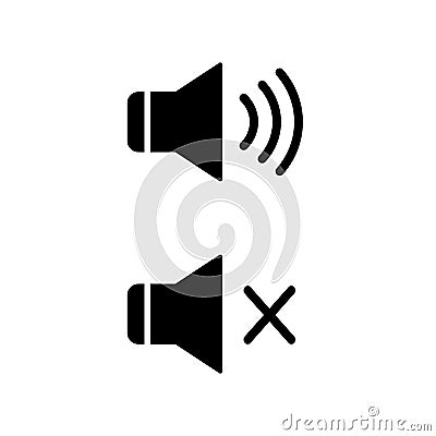 Speaker icon amplify or mute Vector Illustration