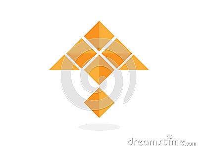 Diamond cut style kite logo vector design, kite icon or emblem Vector Illustration