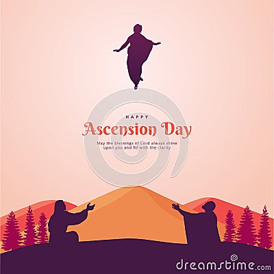 Happy Ascension Day Vector Illustration Stock Photo
