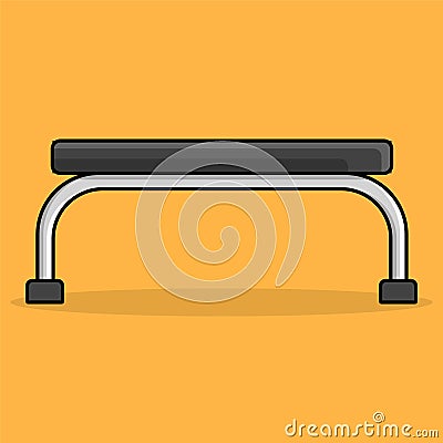 bench press logo icon gym fitness equipment Vector Illustration