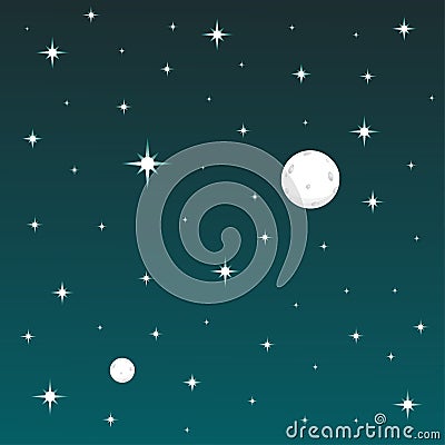 Galaxy space pattern background. Vector illistration. Stock Photo