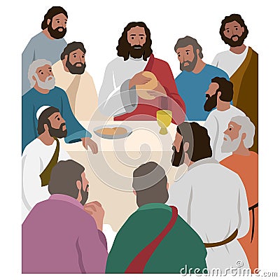 Religion, Bible, christianity concept. New Testament biblical religious Cartoon Illustration