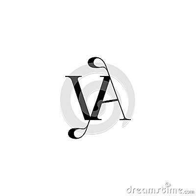 Letter VA AV Monogram Luxury elegant Vector Illustration