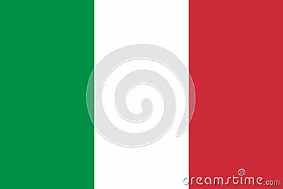 Original and simple Italy flag isolated vector in official colors Vector Illustration