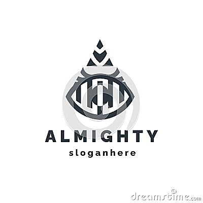almighty eye logo icon vector Vector Illustration