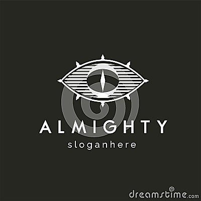 almighty eye logo icon vector Vector Illustration