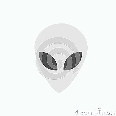 Alien Icon. Extra Terrestrial Symbol - Vector. Basic RGB. Stock Photo