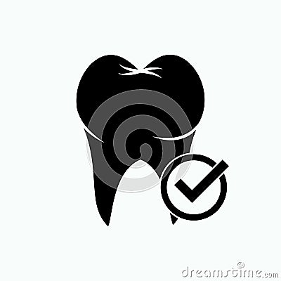 Strong Teeth Icon. Intact Symbol.Basic RGB. Stock Photo