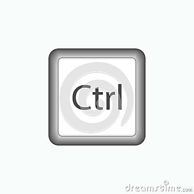 Control Button Icon. Button in Keyboard to Typewrite - Vector. Stock Photo