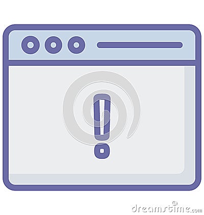 Basic RGB Alert Vector related to web browser windows and fully editable Alert Vector related to web browser windows and fully edi Vector Illustration