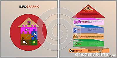 Business infographics. Timeline with 6 steps. Vector Illustration