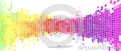 Colorful abstract background mosaic pixels Vector Illustration