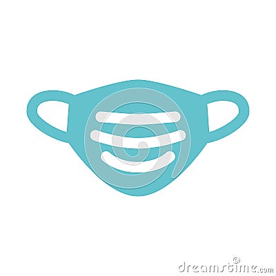 Basic surgical mask vector icon Vector Illustration