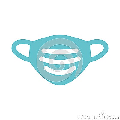 Basic surgical mask vector icon Stock Photo