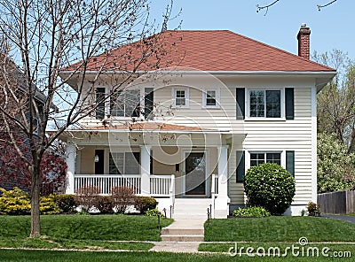 Basic Two Story House Stock Photo