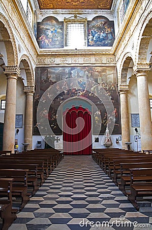 Basilica Cathedral of St. Agata. Gallipoli. Puglia. Italy. Editorial Stock Photo