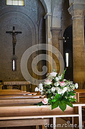 Basilica church of St. Basilio. Troia. Puglia. Italy. Stock Photo