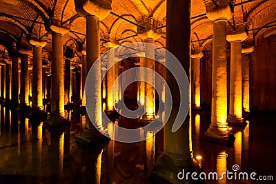 The Basilica Cistern in Istanbul, Turkey Stock Photo