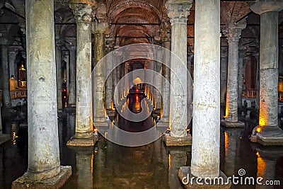 Basilica Cistern-yerebatan sarayi,Istanbul Stock Photo