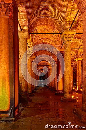 The Basilica Cistern - Yerebatan Sarnici Stock Photo