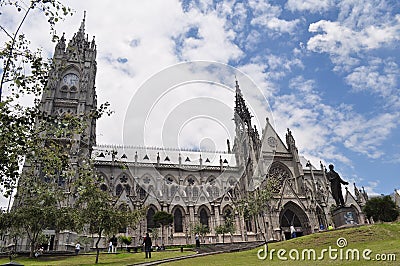 Basilica del voto nacional, Quito, Ecuador Editorial Stock Photo