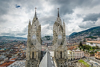 Basilica del Voto Nacional, Quito, Ecuador Stock Photo