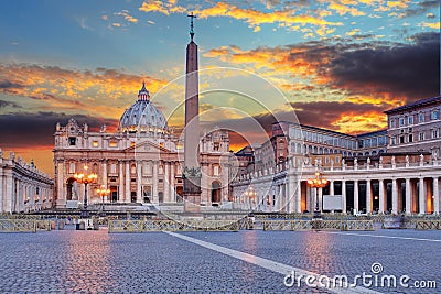 Basilica di San Pietro, Vatican, Rome, Italy Editorial Stock Photo