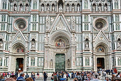 The Basilica di Santa Croce (Basilica of the Holy Cross) in Florence Editorial Stock Photo