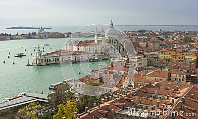 Basilica di Santa Maria della Salute view, Venice Stock Photo