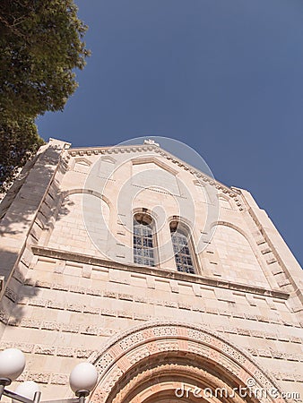 Basilica of the Dormition on Mount Zion in Jerusalem Stock Photo