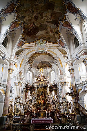 Basilica of the Fourteen Holy Helpers Stock Photo