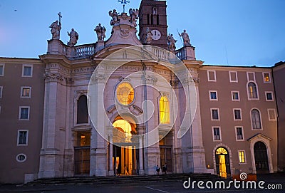 Basilica of the Holy Cross in Jerusalem in Rome, Italy Editorial Stock Photo