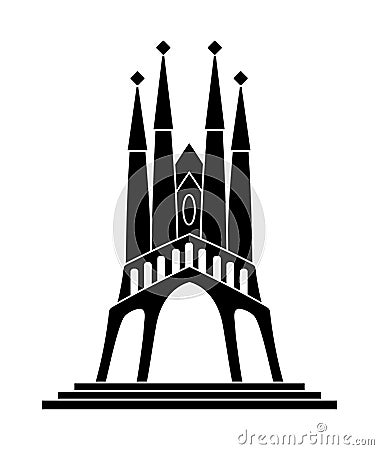 basilica of the holy family catholicism Vector Illustration