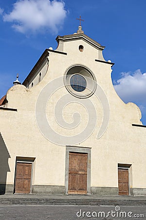 Basilica of the Holy Spirit facade in Florence Stock Photo