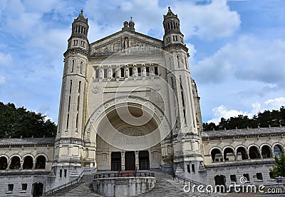 Basilica of Lisieux, church of pilgrimage in Normandy Stock Photo
