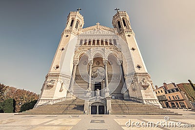 Basilica in Lyon, France Stock Photo