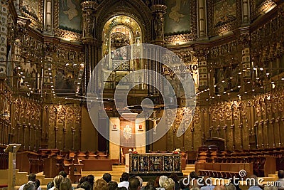 Basilica of Montserrat Stock Photo