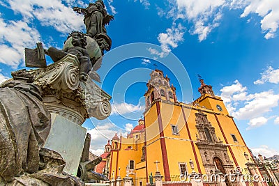 Basilica of Our Lady of Guanajuato BasÃ­lica de Nuestra Senora de Guanajuato Stock Photo