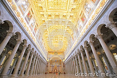 Basilica Papale San Paolo fuori le Mura church Rome Italy Editorial Stock Photo