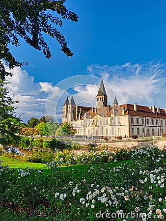 Basilica of Paray le Monial, central France.Beautifull historical village of Monsanto, Portugal. Stock Photo