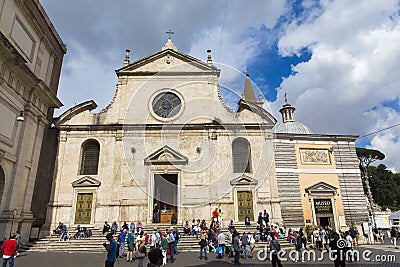 Basilica Parrocchiale Santa Maria del Popolo Editorial Stock Photo