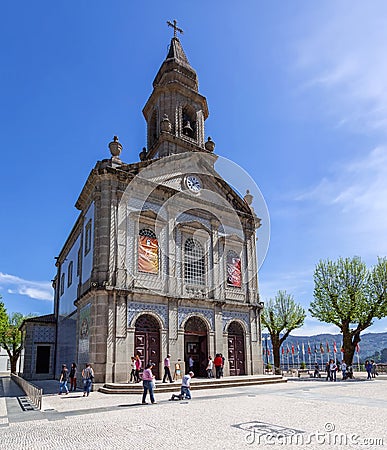 The Basilica. Pope Francis promoted the Sanctuary church to Basilica Editorial Stock Photo