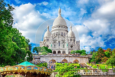 Basilica Sacre Coeur Stock Photo