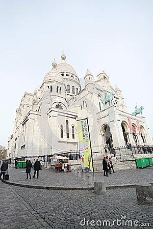 Basilica Sacre-Coeur. Paris Editorial Stock Photo