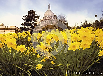 Basilica sacre couer montmartre paris france Stock Photo